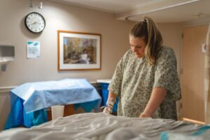 woman ready for labor & delivery