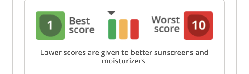 Baby sunscreen EWG scale